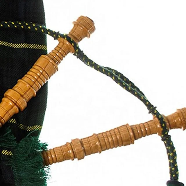 Dark Green Tartan Toy Bagpipe for Kids Pipe Band Uniform Hand Made Wool Tartan All Size Toy Bagpipe
