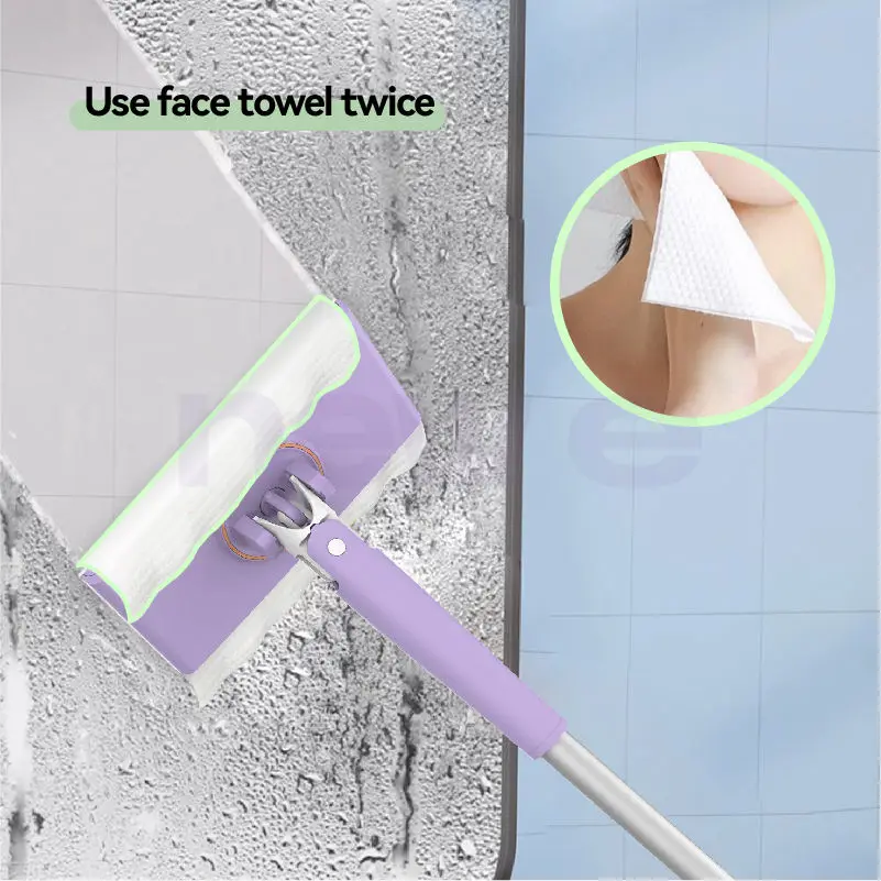 Hand-free washing mini lazy flat mop household wet paper towel clamping cleaning floor mop