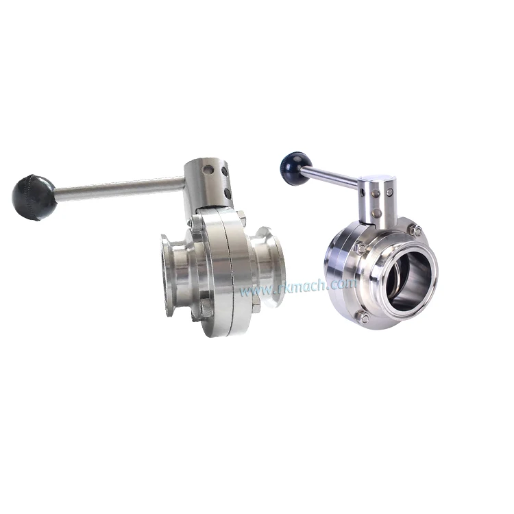 piperoll stainless steel SUS304 2-1/2' Clamped Sanitary Butterfly Flow Control Valve