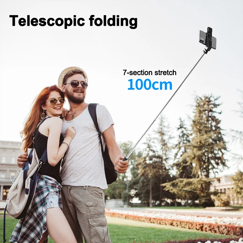 
1045mm l02s selfie stick led fill light wireless bluetooths mini selfie stick tripod 360 degree rotation flexible selfie stick 