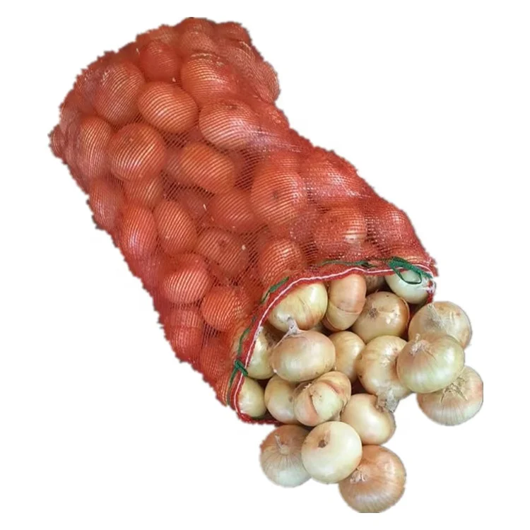 
Polypropylene leno Mesh bag tubular poly mesh net bag for onion potatoes HDPE raschel knitting bag with drawstring 
