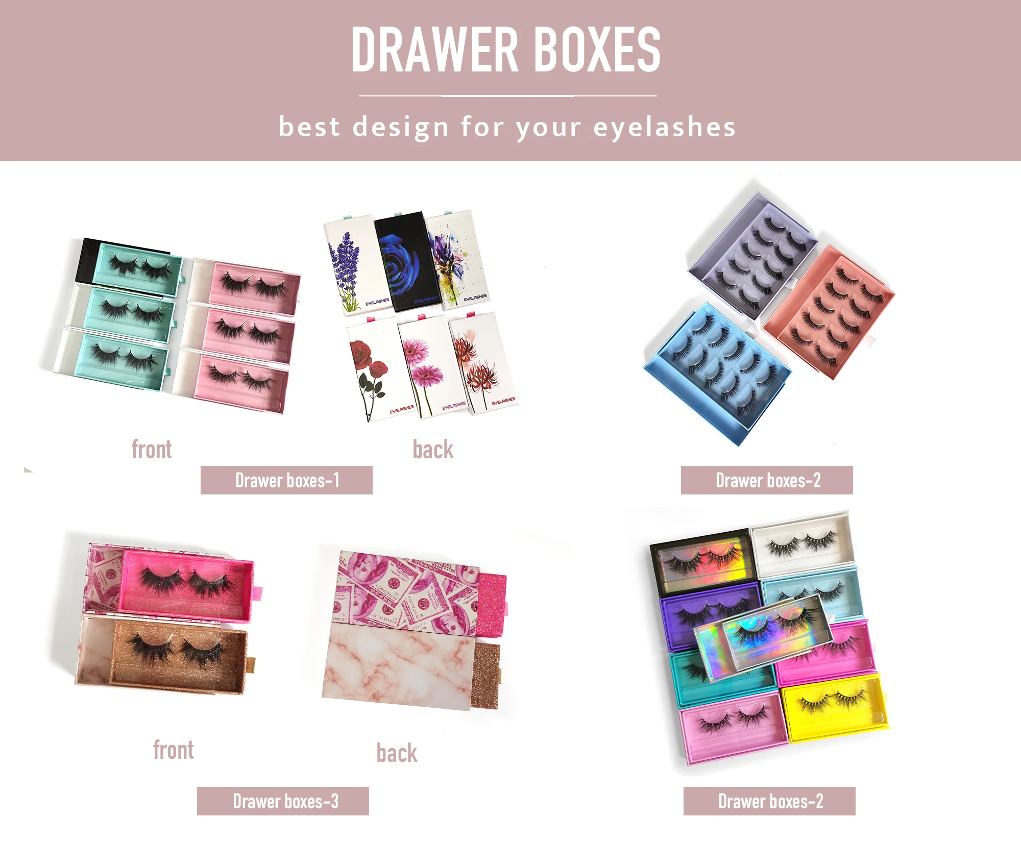 Maynice clear eyelash boxes storage case organizer logo unique lashes box brat doll eyelashes packaging wholesale
