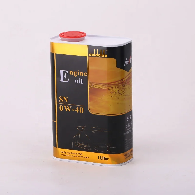 Factory Customized Label 1000ml Engine Oil Tin Can 1L Brake Oil Motor oil Metal Packaging