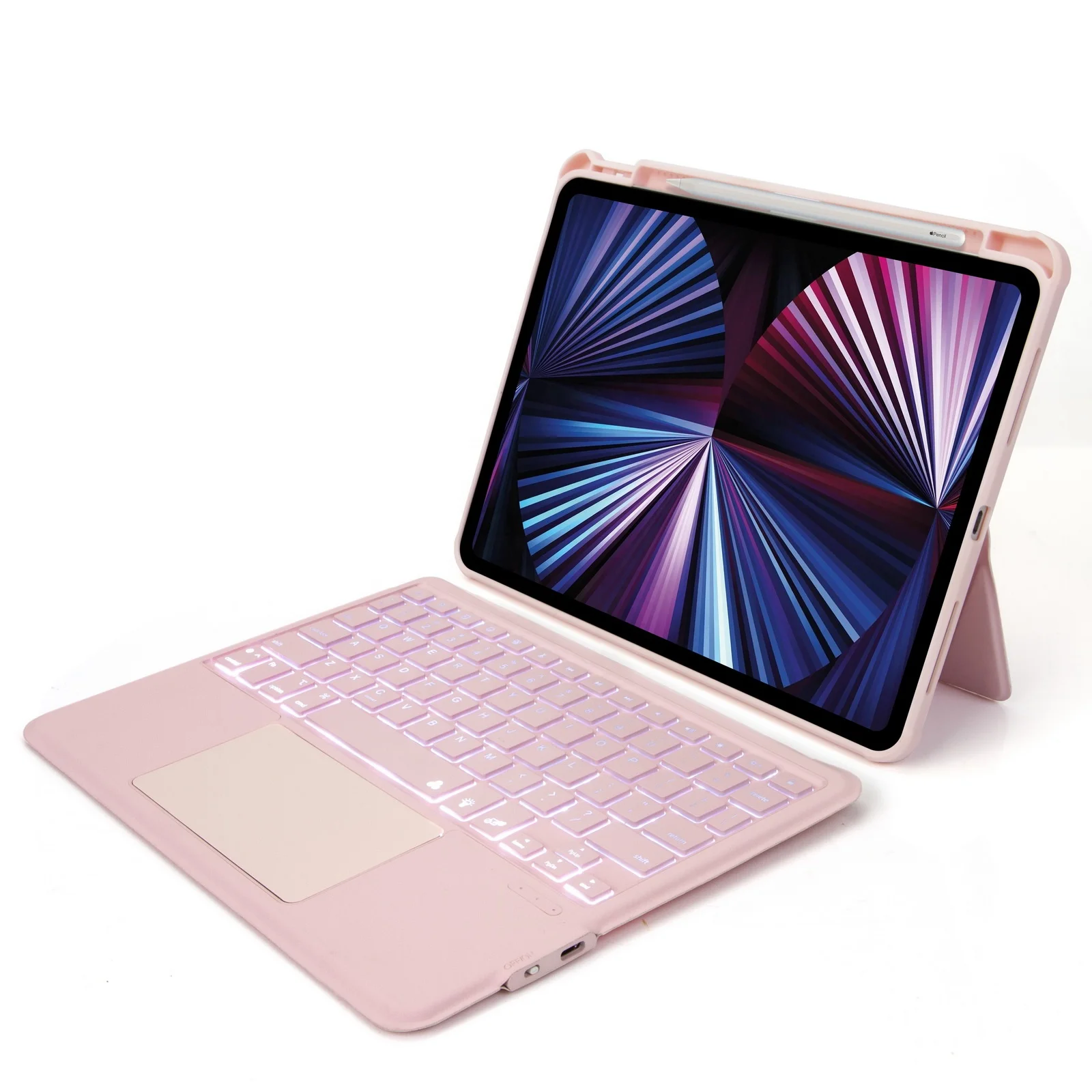 2023 Wholesale detachable PU Leather Pencil Holder Tablet Case BT wireless Keyboard Cover For iPad 11 Pro 12.9 /iPad Air 4 10.9