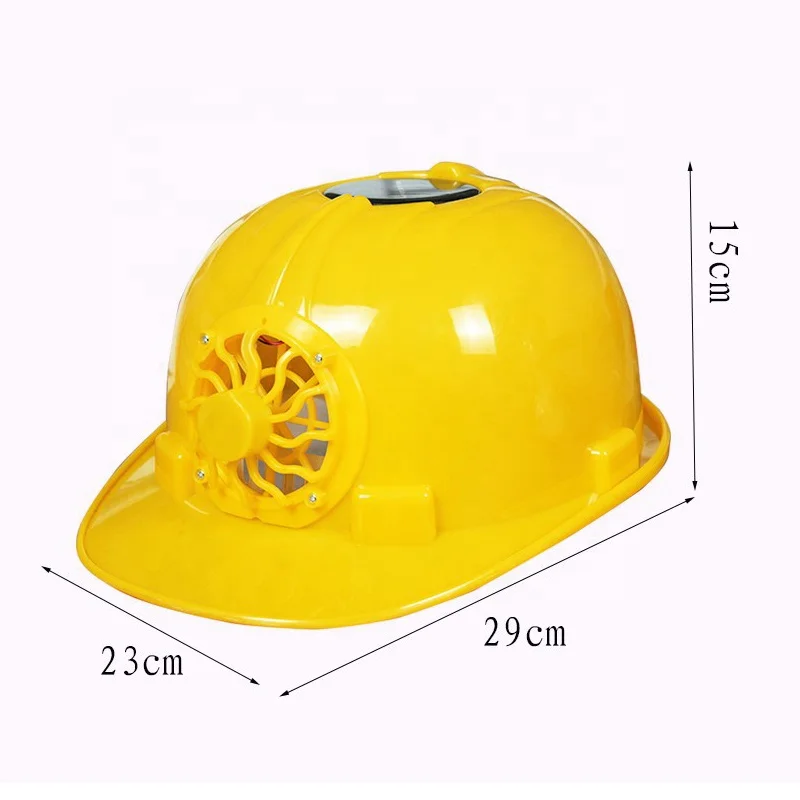 Solar Powered Safety Helmet Hard Ventilate Hat Cap with Cooling Cool