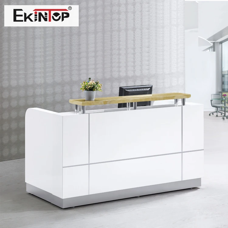  Ekintop new design popular barber shop reception counter table high gloss