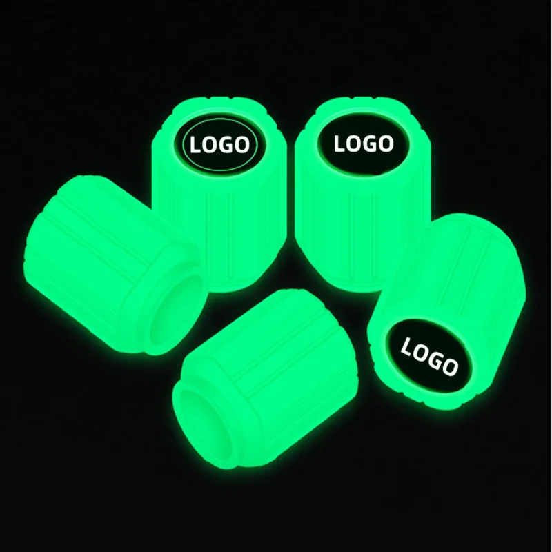 Custom plastic universal set of green luminous automobile logo valve cover