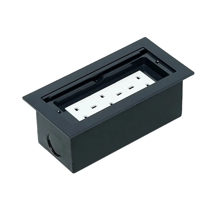 Открытая крышка скрытый коммерческий гражданский настольный разъем Стандартный заземления/вся распродажа Настольный кабель Cubby для