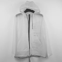 Fashion cycling motorcycle hiking rain coat for men transparent TPU outdoor rain jacket waterproof