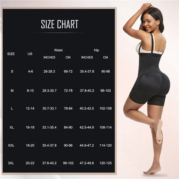 
Invisible Nude Compression High Waist Tummy Control Body Shaper Hip Enhancer Shapewear For Women 