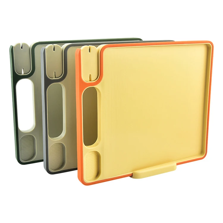 New Design 4 In 1 Multifunctional Plastic Kitchen Chopping Board BPA free cutting board