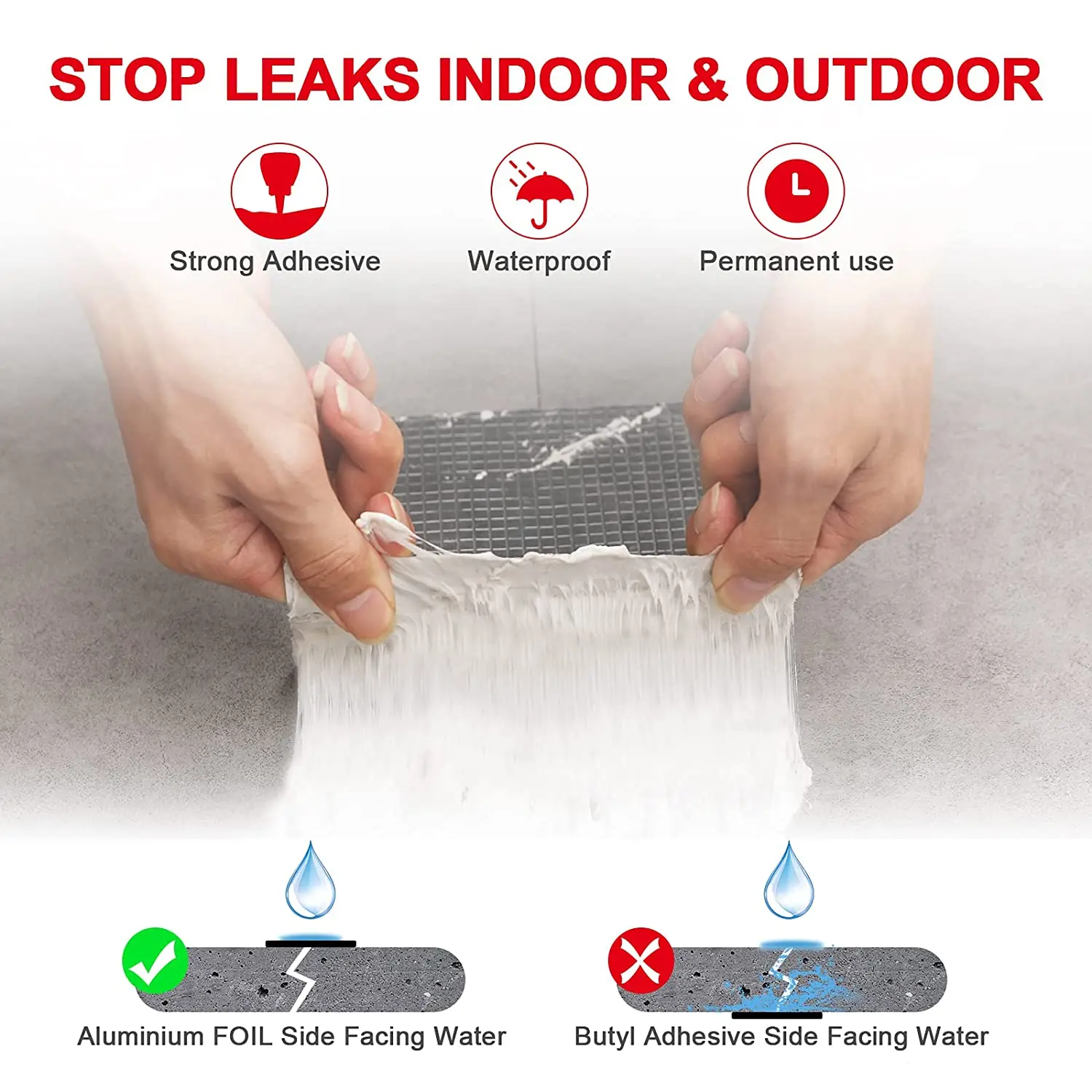 Roof Leak Butyl Waterproofing Tape