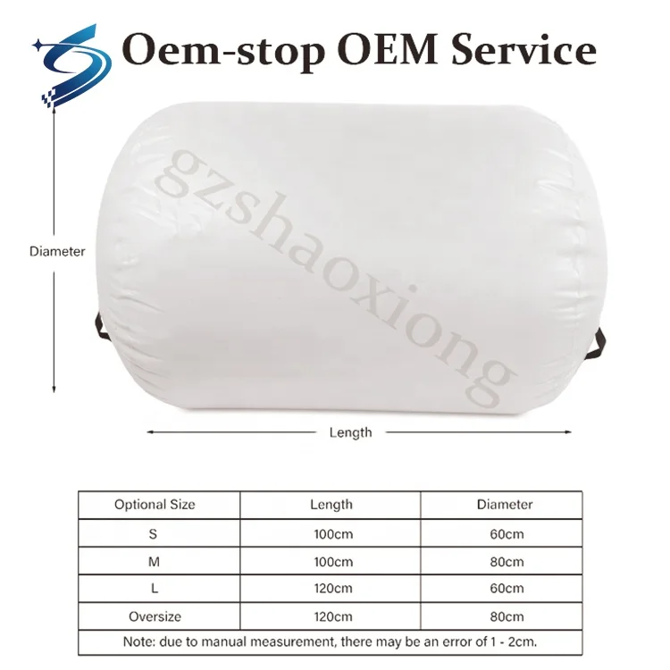 Yoga Home Gymnastics Exercise Training Air Track Roller Cylinder Cheap Prices Black Gymnastics Fitness DWF Inflatable Air Barrel