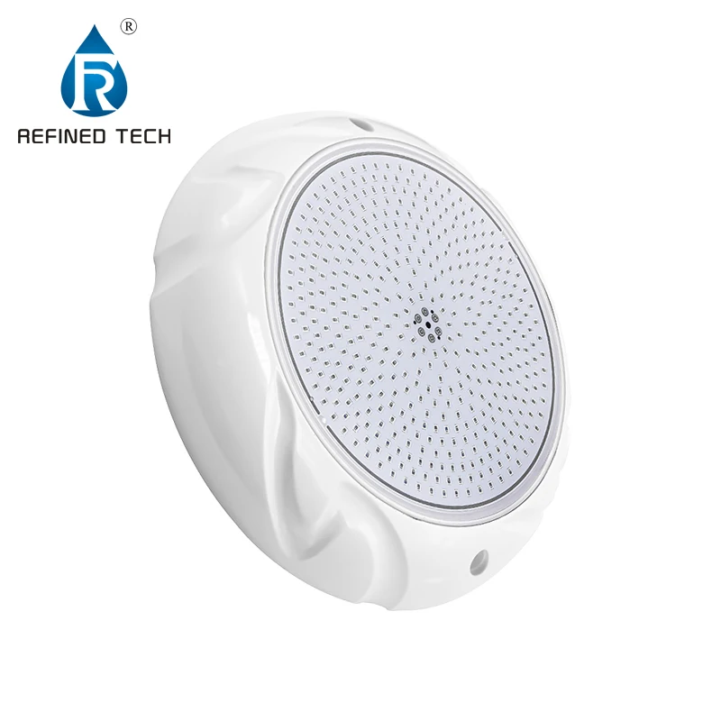 Полимерный насыщенный IP68 RGB холодный белый теплый синий пульт дистанционного управления Wi-Fi 18 Вт для бетонного бассейна настенный светодиодный светильник