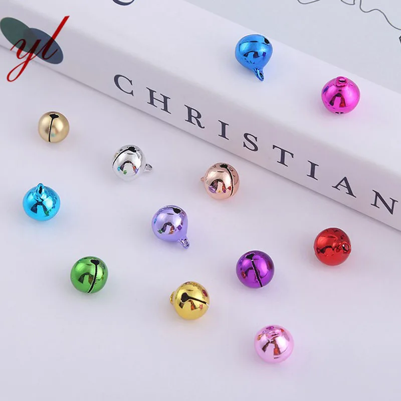 1/2 Inch 12mm Mini Metal Brass Jingle Bells Christmas Decor Colorful Small Bells For DIY