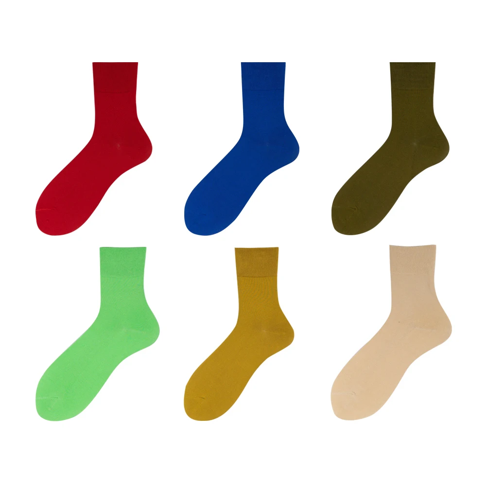 HEPOLILO Bamboo Crew Socks Organic With Gift Box Manufacturer Stockings Men Colorful Bamboo Socks