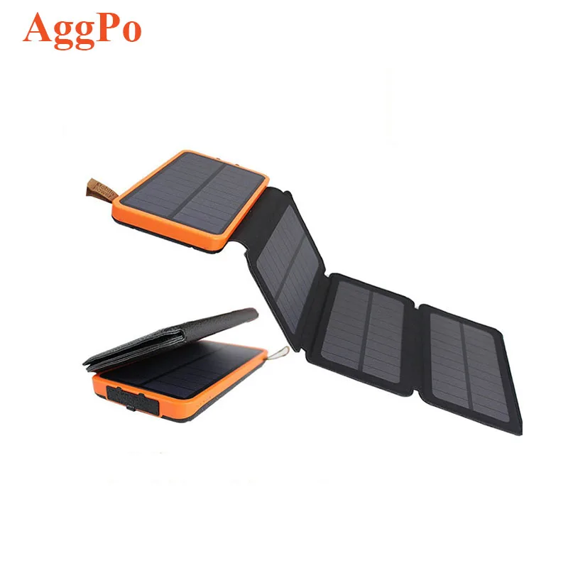 Solar Charger 20000mAh,Portable Solar Phone Charger with 4 Solar Panels,Folding Outdoor Power Bank
