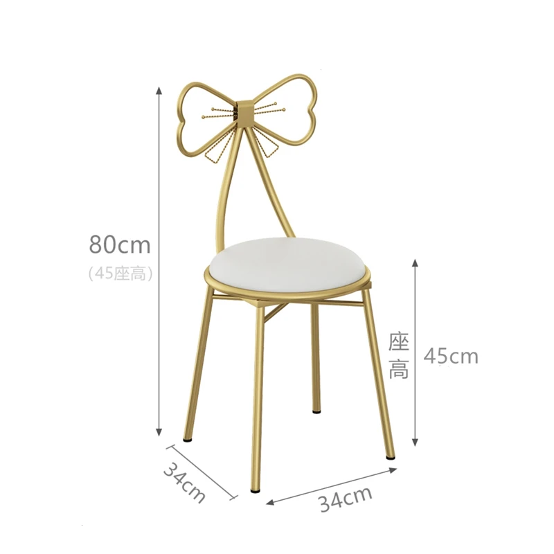 
2020 Modern bedroom furniture dresser chair, simple metal makeup chair 