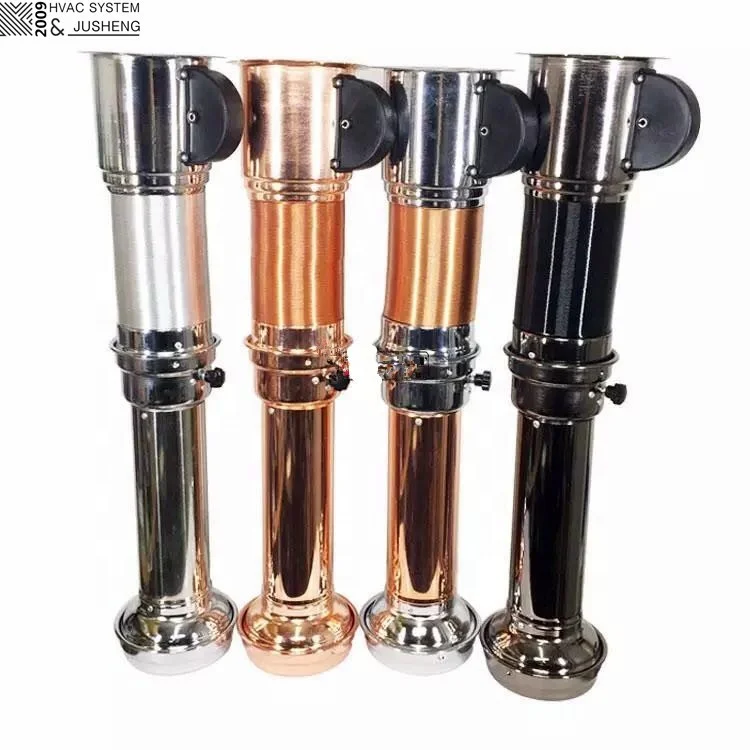 Jusheng 2300mm Korean Grill Smoke Tube Telescopic Flue Cover Exhaust Hood BBQ Smoke Pipes