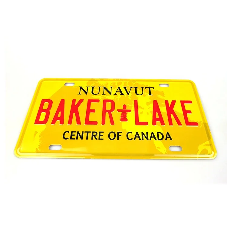 Custom cheap embossed blank sublimation reflective aluminum license plate
