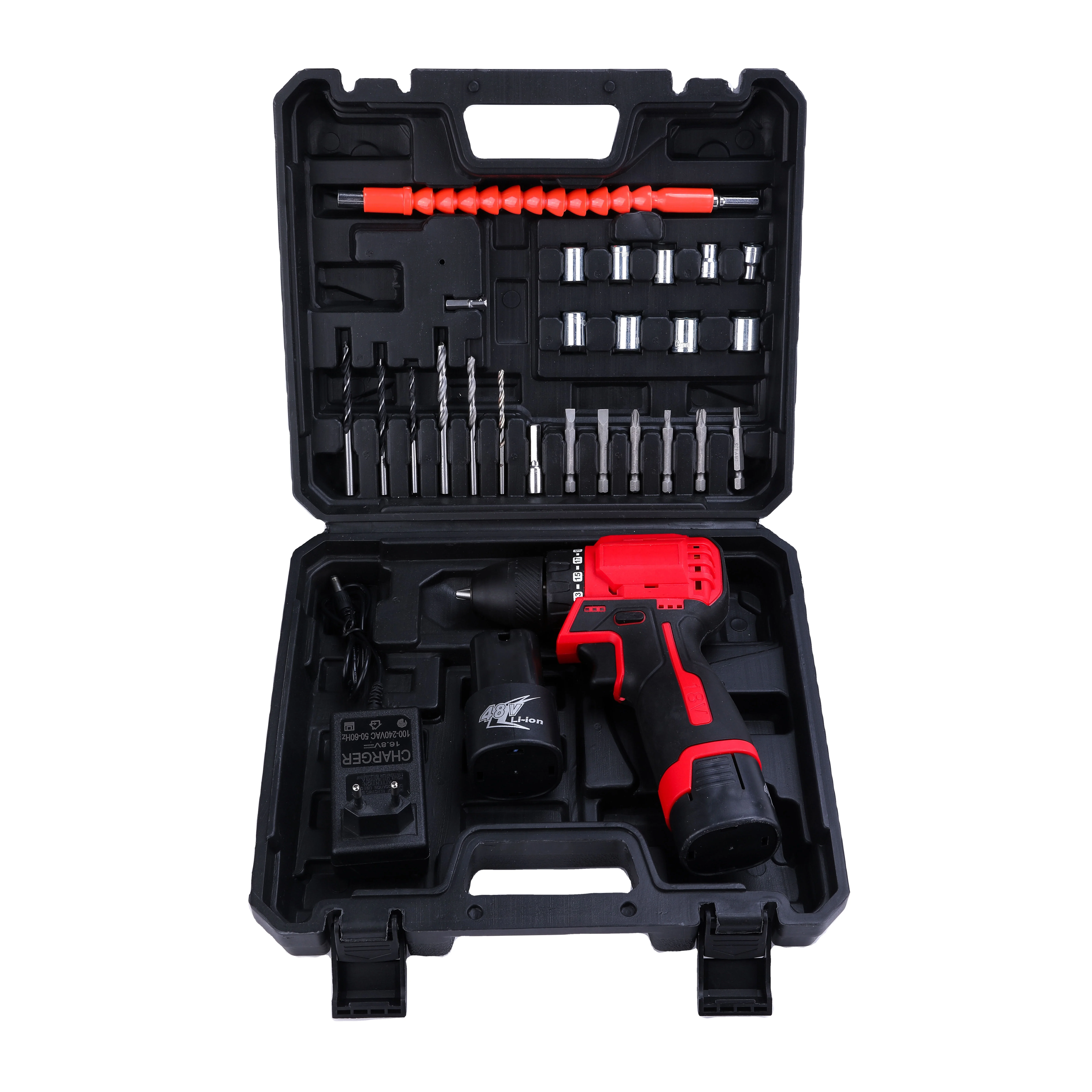 
Lithium Battery Power Drills DIY Brushless Cordless Impact Drill Dual Speed Handheld Electric Drill 