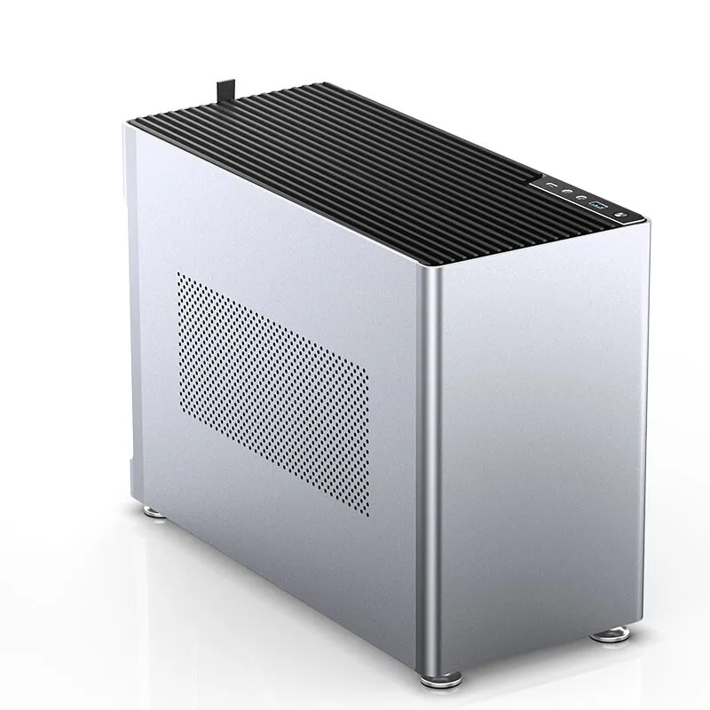 Jonsbo I100 Pro Silver mini computer case Side aluminum magnesium alloy Support 360 water cooling mini ITX computer case