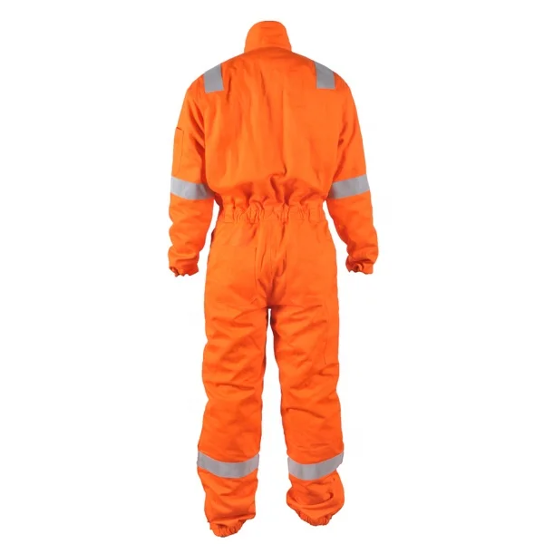fire resistant fr workwear fireproof winter coverall overalls with reflective tapes