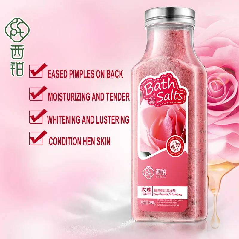 
Floral scent fragrance rose exfoliating body scrub petals bath salts whitening rose bath 