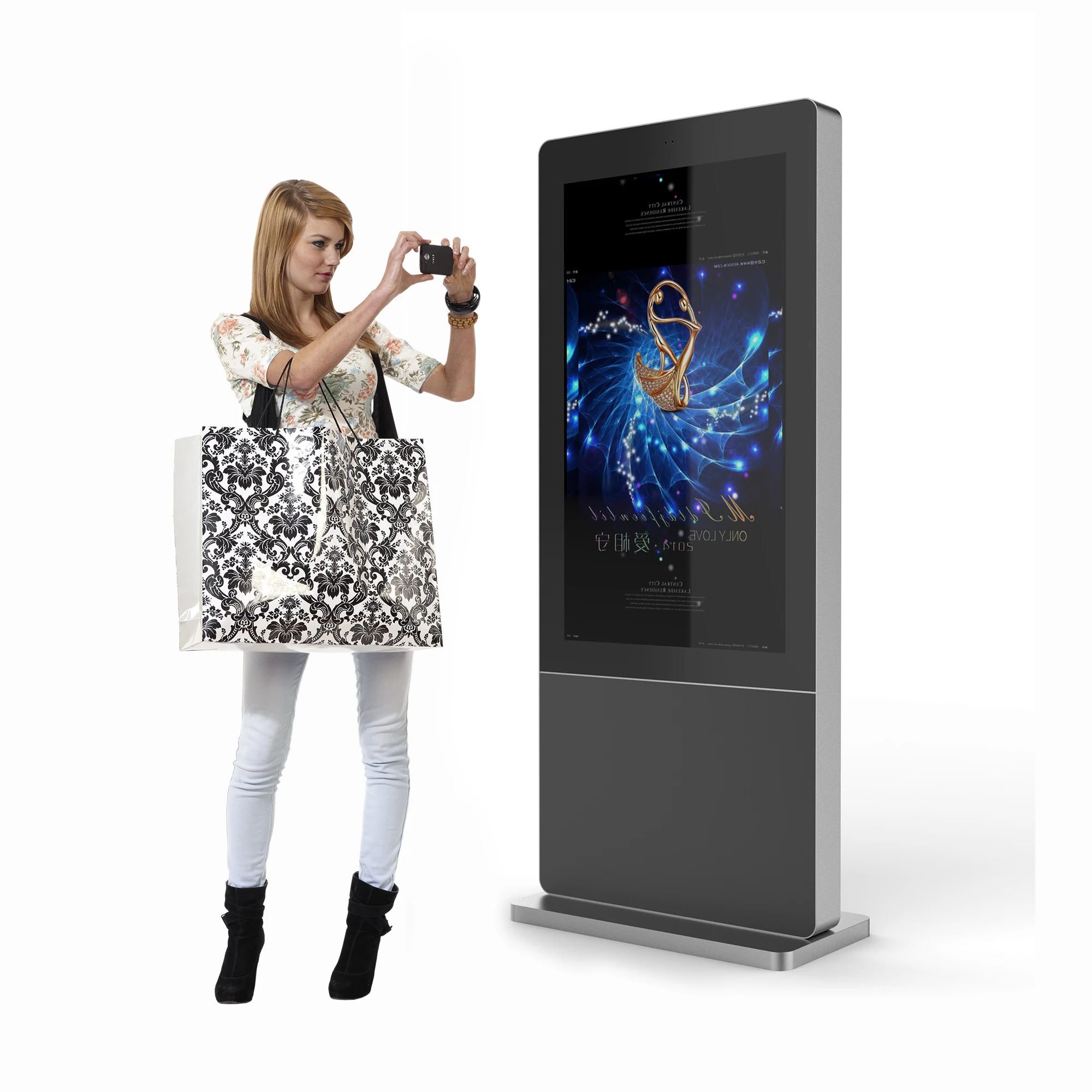 43/65 inch platform interactive panel production of lcd display can touch commercial machine