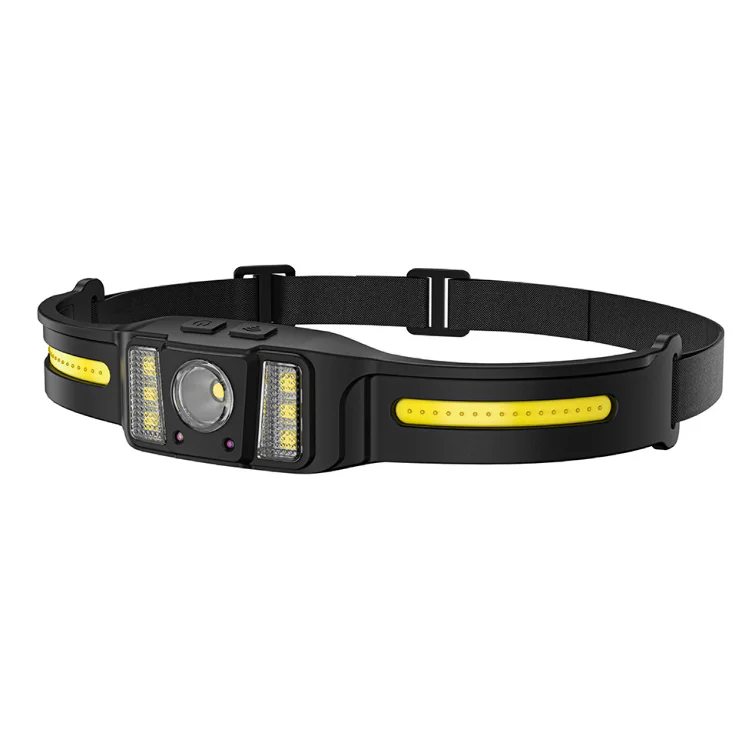 270 Degree Vision Illumination Outdoor Portable Adjustable COB Sensor Headlamp with 5 Modes Waterproof Ipx4 Inspection Headlamp