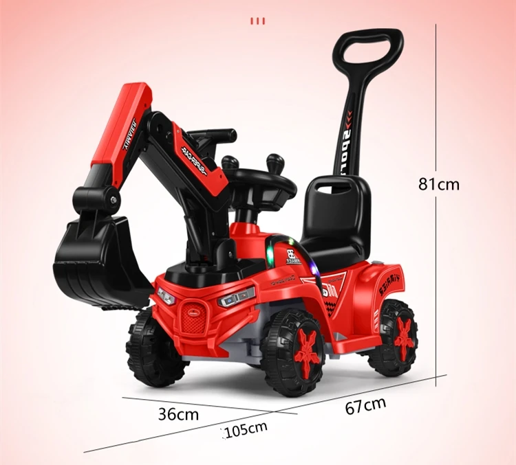 Mini Electric Excavator Ride-On Car Toy for Kids Outdoor Universal Engineering Vehicle Durable Plastic Material Sale!