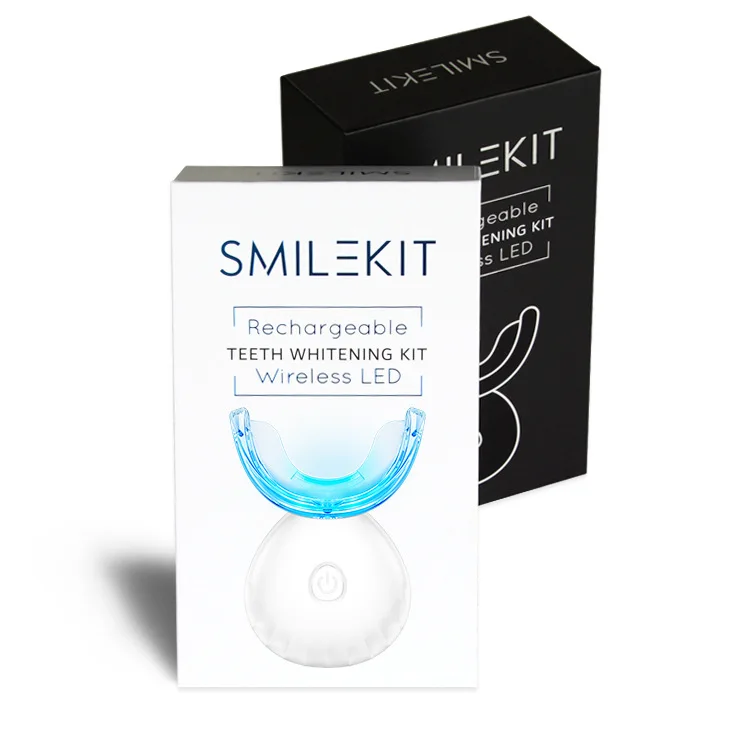 2024 Rechargeable Cordless Peroxide Free Red Blue Ray LED Light Wireless Teeth Whitening Kit  Teeth Whitening Machine