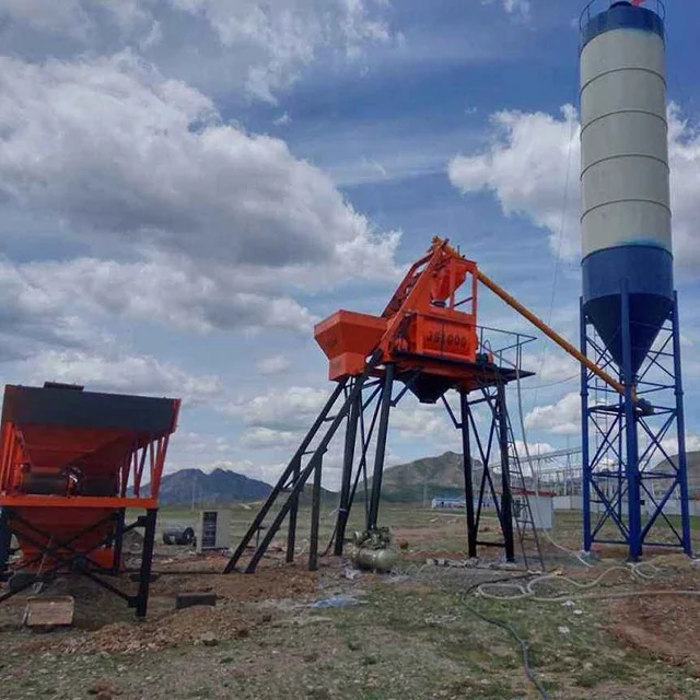 Factory direct sales HZS25 small mobile affordable concrete batching plant