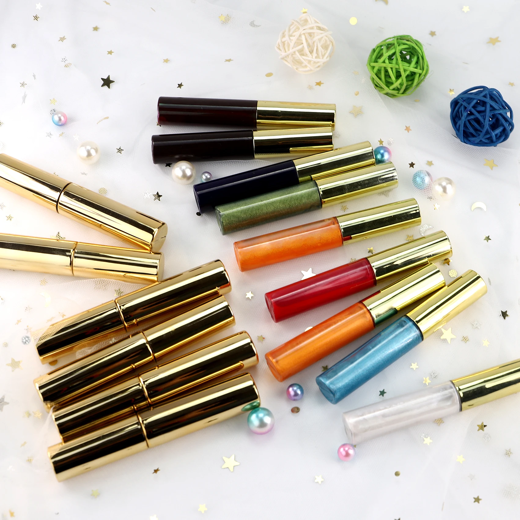 Private Label Liquid Adhesive Eyeliner Pen Color Glitter Neon Eyeliner Glue Water Activated Magnetic Eyeliners