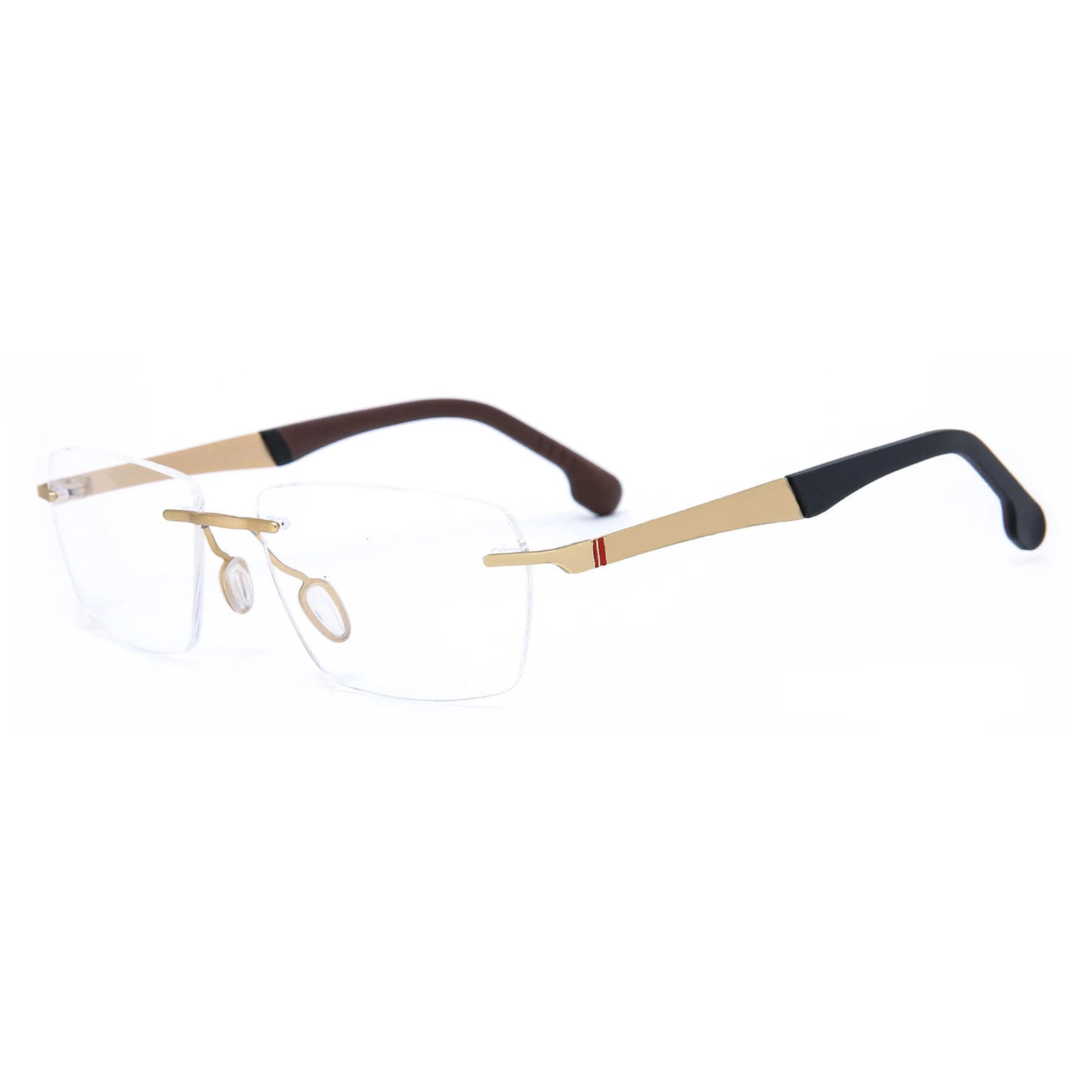 Chasma Metal rimless frameless spectacles Square Optical Glasses Frame Eyewear