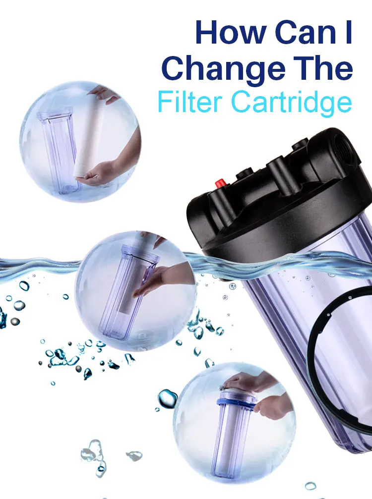 Water filter system for whole house 10 inch clear water filter housing