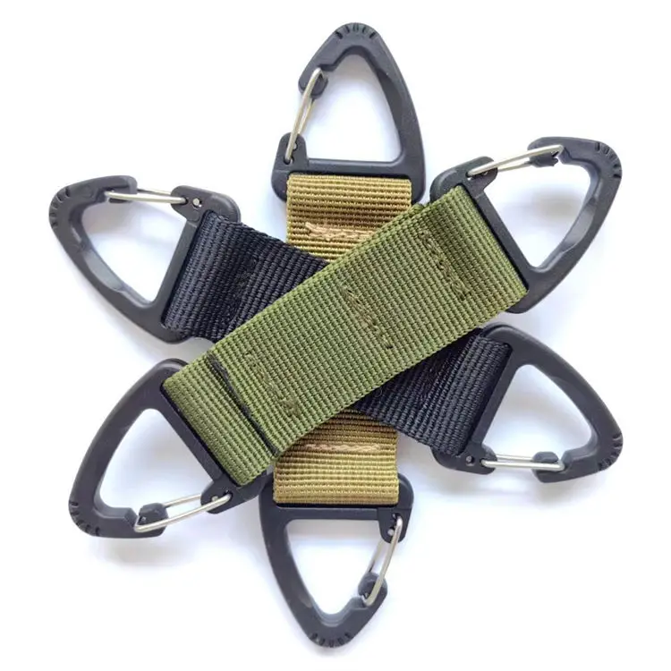 Wholesale Tactical Belt Webbing Key Ring Holder Bag Hook Buckle Strap Clip Men Outdoor Travel Hiking Camping Tactical Carabiner