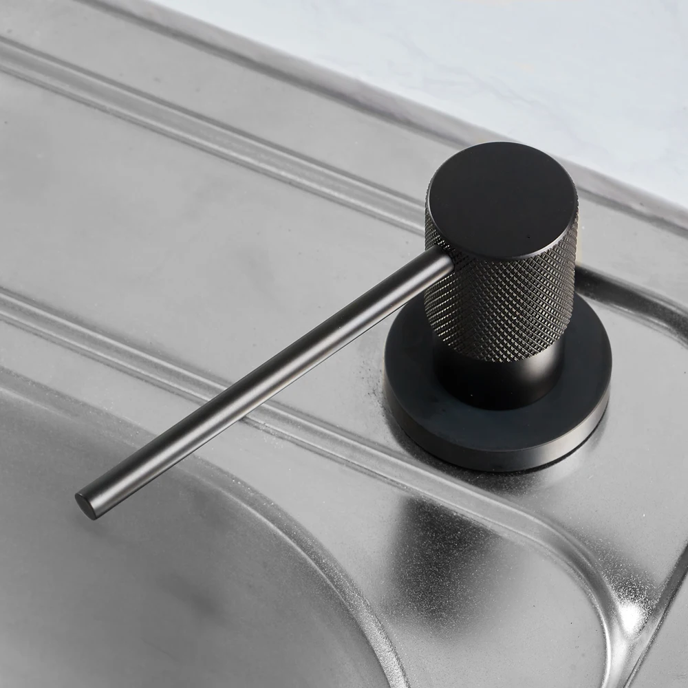 Black Finished Kitchen Dish Soap Dispenser Built In Counter Black Built In Chrome Soap Dispenser For Kitchen Sink