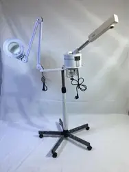 Новый дизайн, аппарат для паровой бани лица и увеличительная светодиодная лампа 2 в 1, аппарат для паровой бани лица