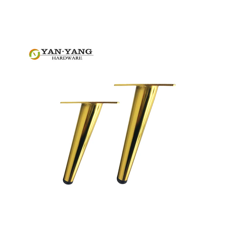 High Quality Customized Tapered Furniture Chrome Metal  Feet For Sofa  Chair, Table