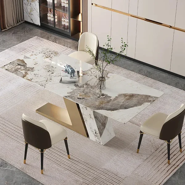 NOVA Metal Table Base Frames High End Commercial Restaurant Furniture Sintered Stone Eating Table Nordic Dining Room Table