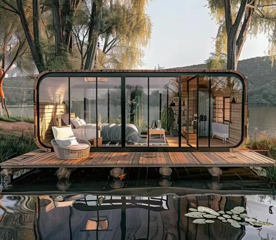 Custom future Villa Assemble Modern Luxury Camping Cabin Tourism Prefab House Prefabricated Container House