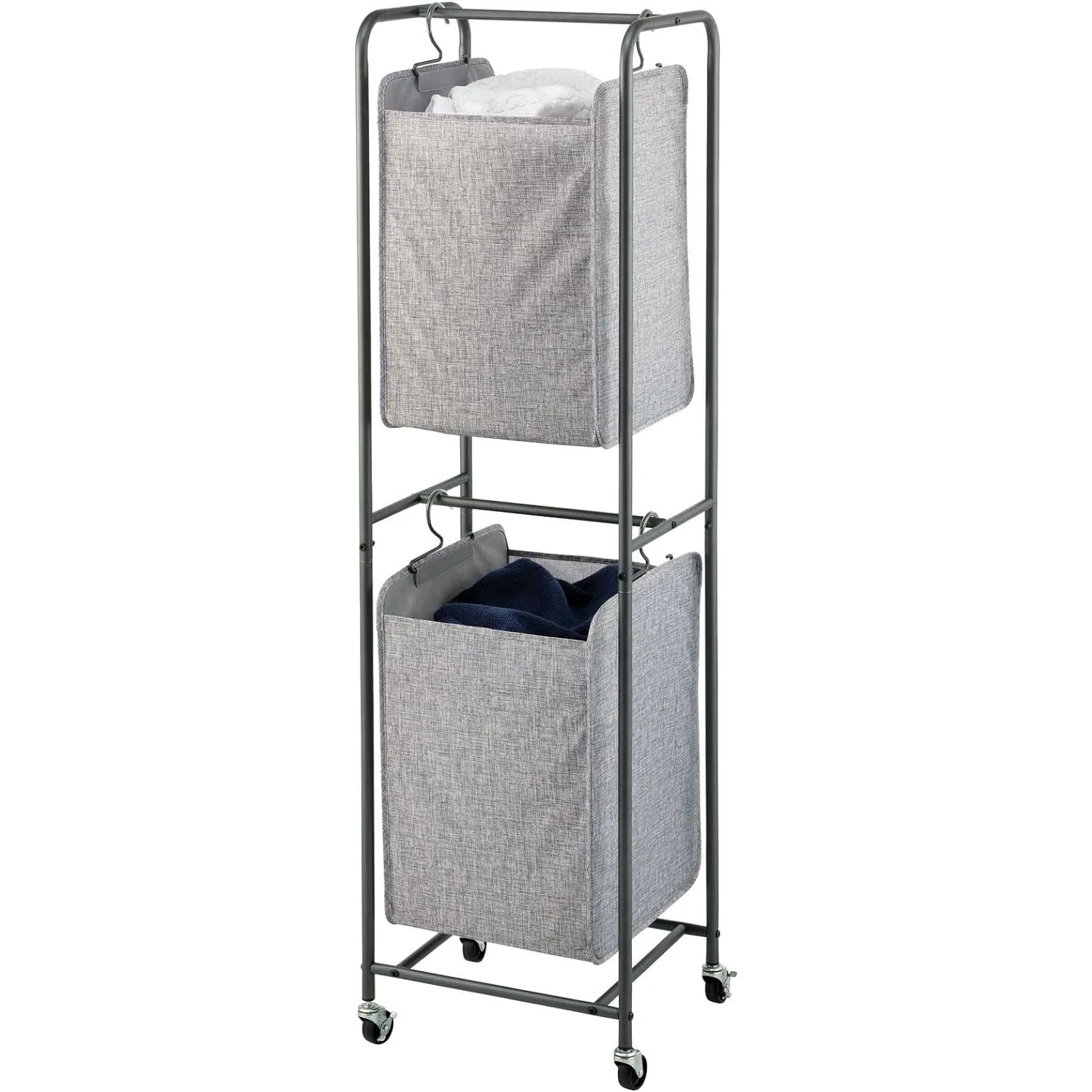 Bathroom Laundry Room Organization 2 Removable Laundry Bags Laundry Hamper Basket With Wheels