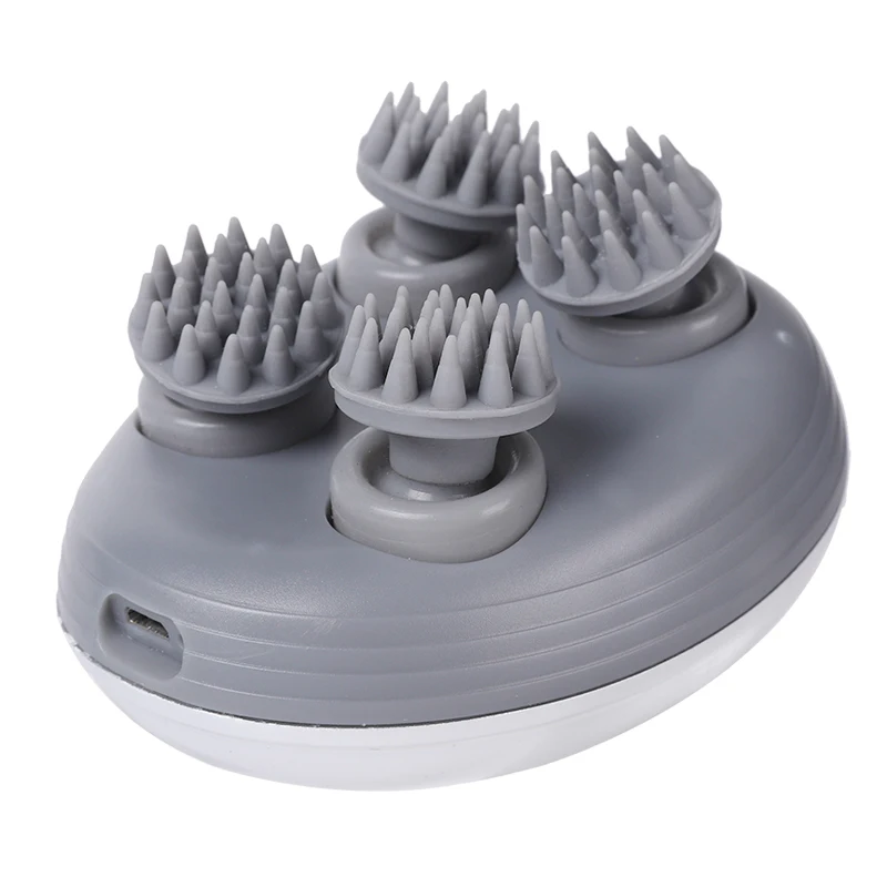 Cordless Electric Mini Scalp Massager Shampoo Brush Handheld Mini Cat Head Massager with 2 Speed Vibration & 96 Silicone Nodes