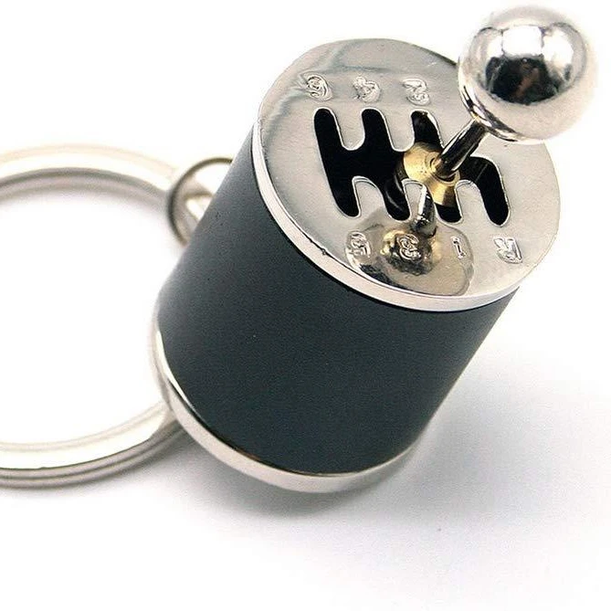 Auto Parts Keychain Six-Speed Manual Transmission Gear Shift Lever Carabiner Promotional Six-Speed Manual Transmission Keychain