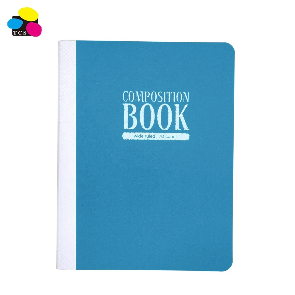 
Three-color Stone 9-3/4 x 7-1/2inches Double-sided Durable Plastic Cover 70 Sheets Wide Ruled Paper Composition Book/Notebook 