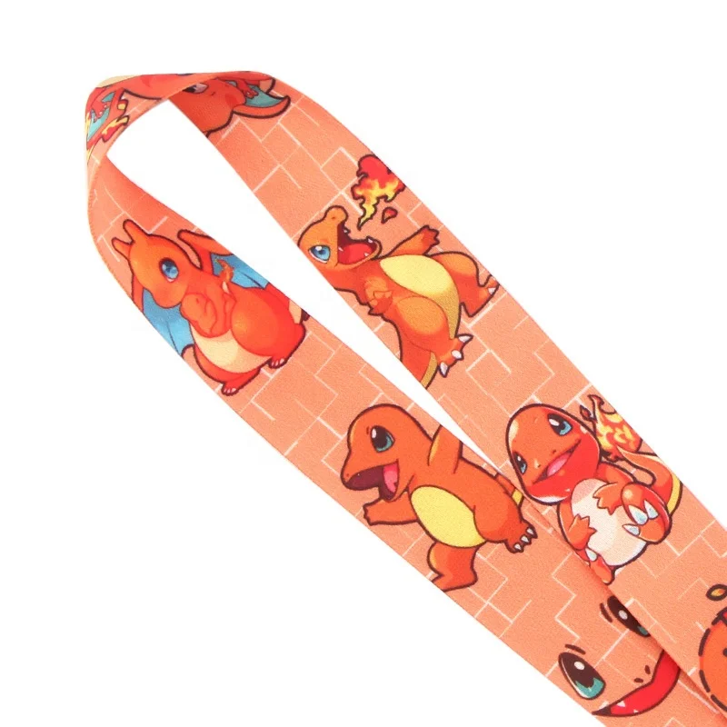 Cute Poke Mon Design Neck Lanyard Cartoon Anime Printed Pattern Strap Fashion ID Card Key Phone Keychain Lanyards for Fans