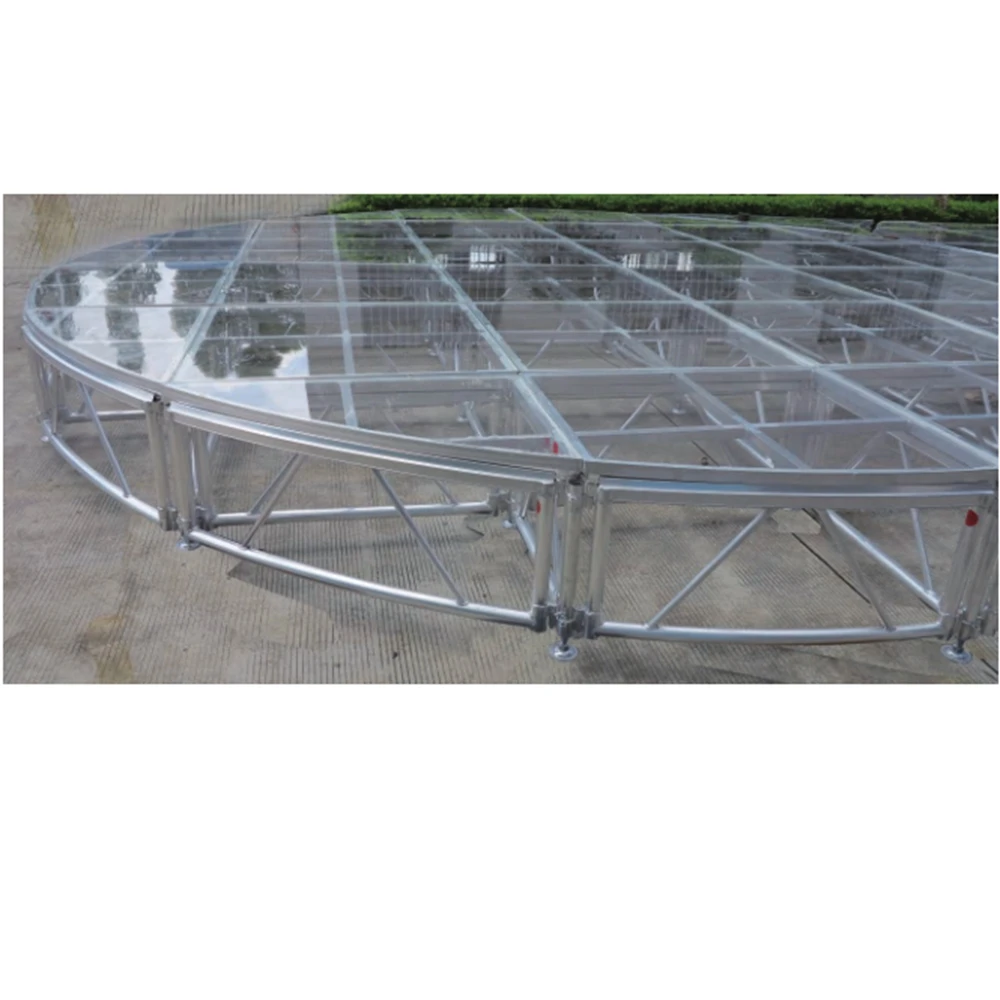 used indoor/outdoor clear glass acrylic stage performance staging for sale