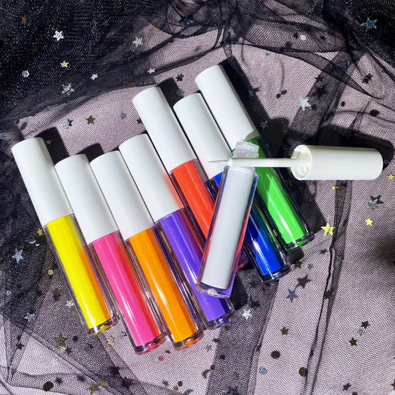 No Label Waterproof Neon Colorful Liquid Eyeliner Matte Eye Liner Blue Red 12 Color Liquid Eyeliner