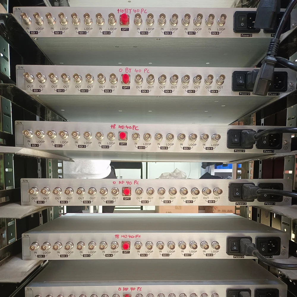 Television Studio Equipment TV Broadcasting 3GSDI Video + Ethernet Optical Fiber Converter